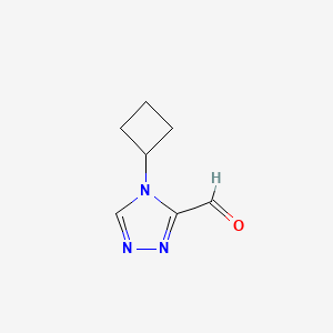 molecular formula C7H9N3O B13209030 4-Cyclobutyl-4H-1,2,4-triazole-3-carbaldehyde 