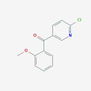 molecular formula C13H10ClNO2 B1320913 2-氯-5-(2-甲氧基苯甲酰)吡啶 CAS No. 86580-59-8