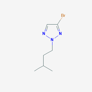 molecular formula C7H12BrN3 B13209155 4-Bromo-2-(3-methylbutyl)-2H-1,2,3-triazole 