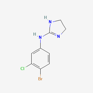 molecular formula C9H9BrClN3 B13209175 N-(4-Bromo-3-chlorophenyl)-4,5-dihydro-1H-imidazol-2-amine 