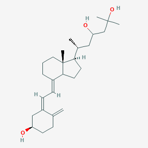 molecular formula C₂₇H₄₄O₃ B132092 (6R)-6-[(1R,4E,7aR)-4-{2-[(1Z,5R)-5-hydroxy-2-methylidenecyclohexylidene]ethylidene}-7a-methyl-octahydro-1H-inden-1-yl]-2-methylheptane-2,4-diol CAS No. 77733-16-5