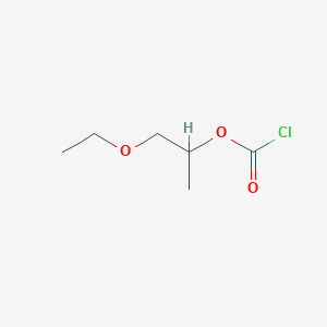 molecular formula C6H11ClO3 B13209261 1-Ethoxypropan-2-yl chloroformate 