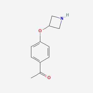 molecular formula C11H13NO2 B1320929 1-[4-(3-氮杂环氧基)苯基]-1-乙酮 CAS No. 1220021-47-5