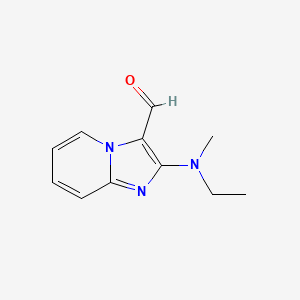 molecular formula C11H13N3O B13209430 2-[Ethyl(methyl)amino]imidazo[1,2-a]pyridine-3-carbaldehyde 