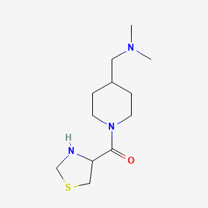 molecular formula C12H23N3OS B13209463 Dimethyl({[1-(1,3-thiazolidine-4-carbonyl)piperidin-4-yl]methyl})amine 