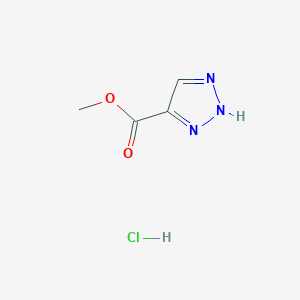 molecular formula C4H6ClN3O2 B13209507 methyl 1H-1,2,3-triazole-4-carboxylate hydrochloride 