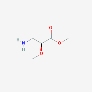 molecular formula C5H11NO3 B13209566 methyl (2S)-3-amino-2-methoxypropanoate 
