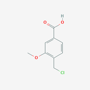 molecular formula C9H9ClO3 B13209581 4-(Chloromethyl)-3-methoxybenzoic acid 