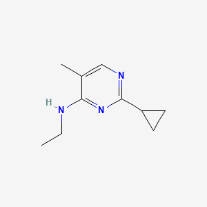 molecular formula C10H15N3 B13209623 2-Cyclopropyl-N-ethyl-5-methylpyrimidin-4-amine 