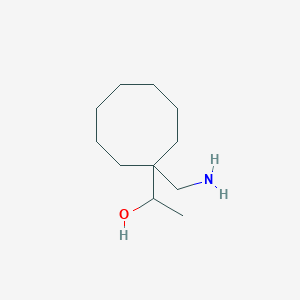 molecular formula C11H23NO B13209624 1-[1-(Aminomethyl)cyclooctyl]ethan-1-ol 