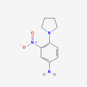molecular formula C10H13N3O2 B1320969 3-Nitro-4-(pyrrolidin-1-yl)aniline CAS No. 5367-57-7