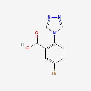molecular formula C9H6BrN3O2 B1320976 5-Bromo-2-(4H-1,2,4-triazol-4-YL)benzoic acid CAS No. 1017791-26-2