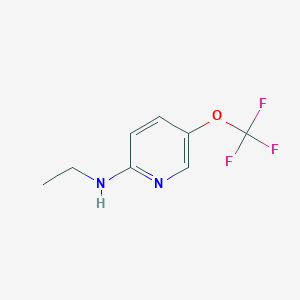 molecular formula C8H9F3N2O B13209773 N-ethyl-5-(trifluoromethoxy)pyridin-2-amine 