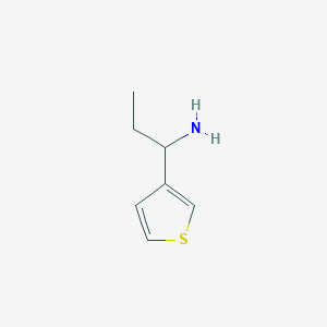 molecular formula C7H11NS B13209814 1-(Thiophen-3-yl)propan-1-amine 