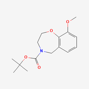 molecular formula C15H21NO4 B13209825 4-Boc-9-methoxy-2,3,4,5-tetrahydrobenzo[f][1,4]oxazepine 