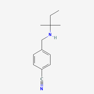 molecular formula C13H18N2 B13209881 4-{[(2-Methylbutan-2-YL)amino]methyl}benzonitrile CAS No. 1019595-80-2