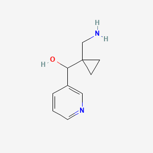 molecular formula C10H14N2O B13209906 [1-(Aminomethyl)cyclopropyl](pyridin-3-yl)methanol 