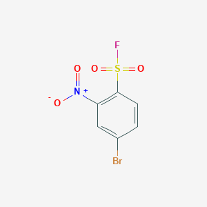 molecular formula C6H3BrFNO4S B13209910 4-Bromo-2-nitrobenzene-1-sulfonyl fluoride 