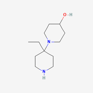 molecular formula C12H24N2O B13209978 1-(4-Ethylpiperidin-4-yl)piperidin-4-ol 