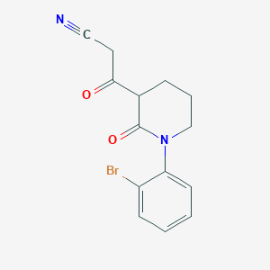 molecular formula C14H13BrN2O2 B13209990 3-[1-(2-Bromophenyl)-2-oxopiperidin-3-yl]-3-oxopropanenitrile 