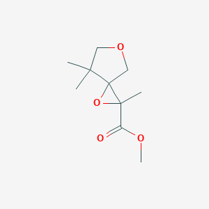 molecular formula C10H16O4 B13210058 Methyl 2,7,7-trimethyl-1,5-dioxaspiro[2.4]heptane-2-carboxylate 