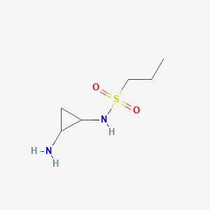 molecular formula C6H14N2O2S B13210109 N-(2-aminocyclopropyl)propane-1-sulfonamide 