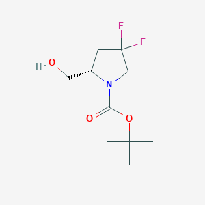 molecular formula C10H17F2NO3 B1321017 (S)-tert-Butyl 4,4-difluoro-2-(hydroxymethyl)pyrrolidine-1-carboxylate CAS No. 215918-21-1