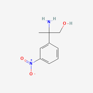 molecular formula C9H12N2O3 B13210181 Rac-2-amino-2-(3-nitro-phenyl)-propan-1-ol 
