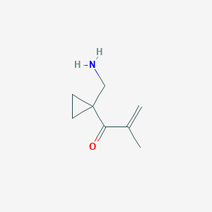 molecular formula C8H13NO B13210204 1-[1-(Aminomethyl)cyclopropyl]-2-methylprop-2-en-1-one 