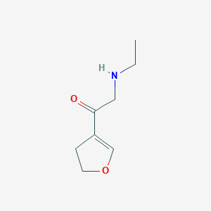 molecular formula C8H13NO2 B13210211 1-(4,5-Dihydrofuran-3-yl)-2-(ethylamino)ethan-1-one 
