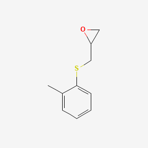 molecular formula C10H12OS B1321025 2-[(2-Methylphenyl)sulfanylmethyl]oxirane CAS No. 29034-77-3
