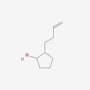 molecular formula C9H16O B13210315 2-(But-3-en-1-yl)cyclopentan-1-ol 