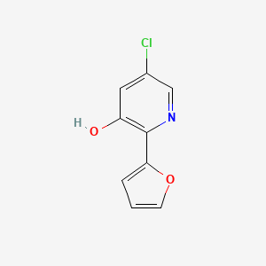 molecular formula C9H6ClNO2 B13210319 5-Chloro-2-(furan-2-yl)pyridin-3-ol 