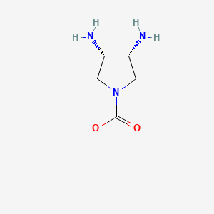 molecular formula C9H19N3O2 B1321034 顺式-1-Boc-3,4-二氨基吡咯烷 CAS No. 945217-60-7