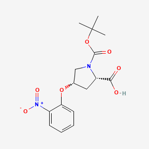 molecular formula C16H20N2O7 B1321036 (2S,4S)-1-(tert-butoxycarbonyl)-4-(2-nitrophenoxy)pyrrolidine-2-carboxylic acid CAS No. 1354486-71-7