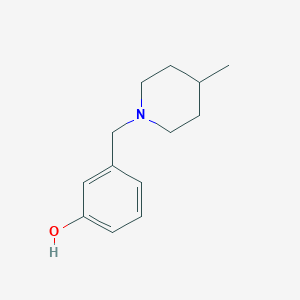 molecular formula C13H19NO B1321042 3-[(4-甲基哌啶-1-基)甲基]苯酚 CAS No. 90287-67-5