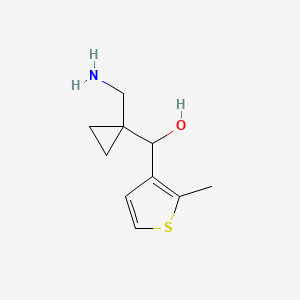 molecular formula C10H15NOS B13210431 [1-(Aminomethyl)cyclopropyl](2-methylthiophen-3-yl)methanol 