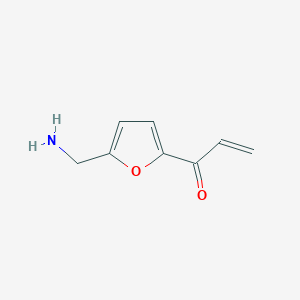 molecular formula C8H9NO2 B13210471 1-[5-(Aminomethyl)furan-2-yl]prop-2-en-1-one 