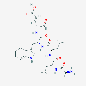 molecular formula C31H44N6O7 B132105 Cyclo(leucyl-leucyl-tryptophyl-glutamyl-alanyl) CAS No. 140374-62-5