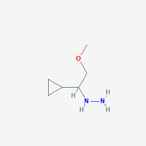 molecular formula C6H14N2O B13210517 (1-Cyclopropyl-2-methoxyethyl)hydrazine 