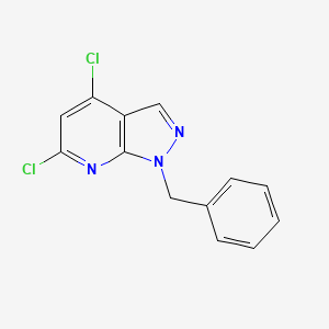 molecular formula C13H9Cl2N3 B13210558 1-Benzyl-4,6-dichloro-1H-pyrazolo[3,4-b]pyridine 