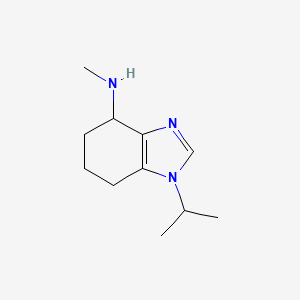 molecular formula C11H19N3 B13210559 N-Methyl-1-(propan-2-yl)-4,5,6,7-tetrahydro-1H-1,3-benzodiazol-4-amine 