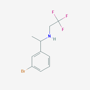 molecular formula C10H11BrF3N B13210575 [1-(3-Bromophenyl)ethyl](2,2,2-trifluoroethyl)amine 