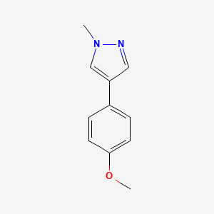 molecular formula C11H12N2O B13210638 4-(4-Methoxyphenyl)-1-methyl-1h-pyrazole 