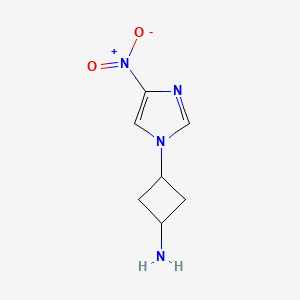 cis-3-(4-Nitro-1H-imidazol-1-yl)cyclobutanamine