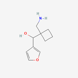 molecular formula C10H15NO2 B13210640 [1-(Aminomethyl)cyclobutyl](furan-3-yl)methanol 