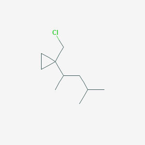 molecular formula C10H19Cl B13210644 1-(Chloromethyl)-1-(4-methylpentan-2-yl)cyclopropane 
