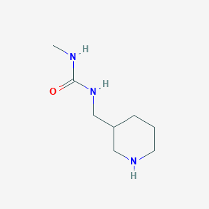 molecular formula C8H17N3O B13210675 3-Methyl-1-[(piperidin-3-yl)methyl]urea 