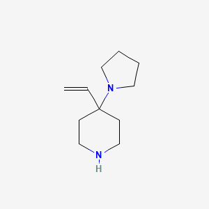 molecular formula C11H20N2 B13210817 4-Ethenyl-4-(pyrrolidin-1-yl)piperidine 