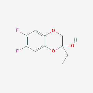 molecular formula C10H10F2O3 B13210832 2-Ethyl-6,7-difluoro-2,3-dihydro-1,4-benzodioxin-2-ol 